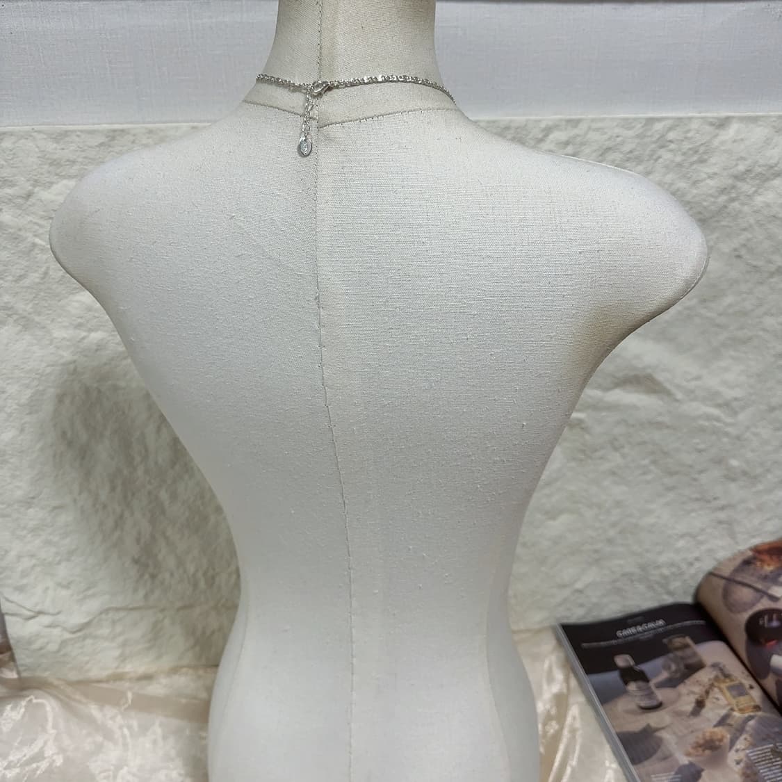 빈티지  마테 실버톤 ICNG 꽈배기 목걸이 상품이미지3