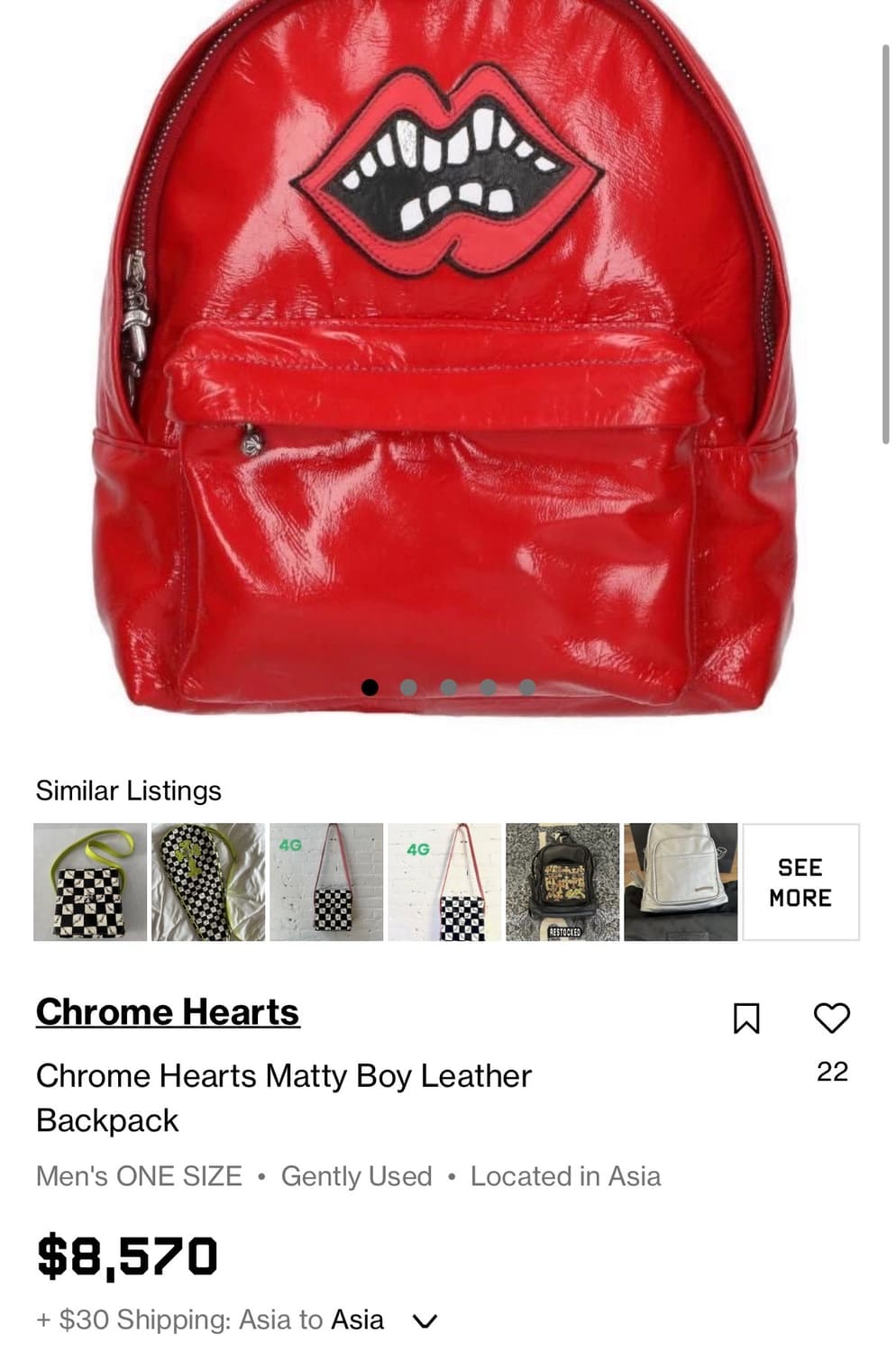 매티보이 페이던트 레더 백팩  상품이미지3