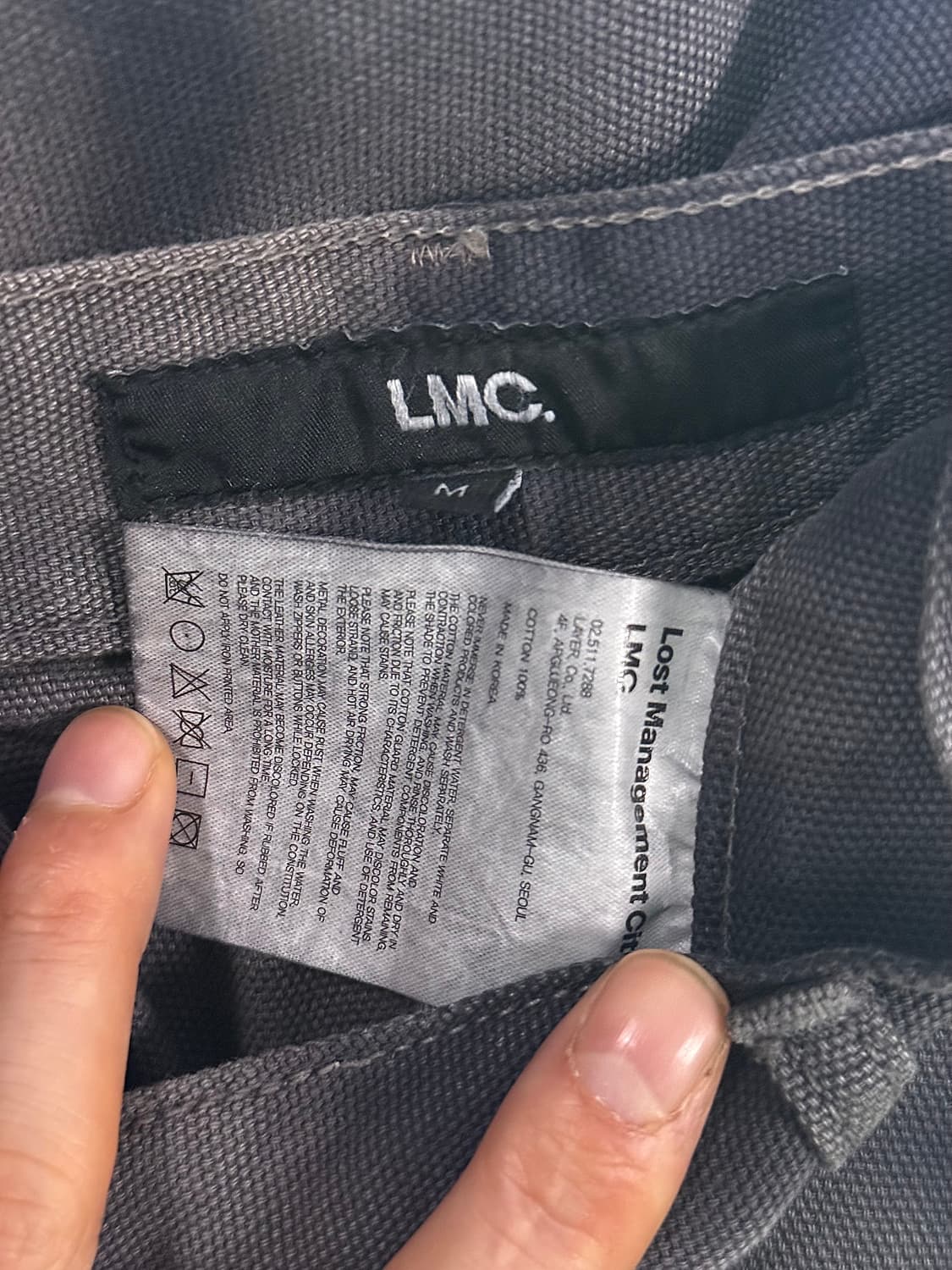 LMC 엘엠씨 러브 LOVE 사랑 피스 평화 자유 패턴 워크 32 일자핏 상품이미지8