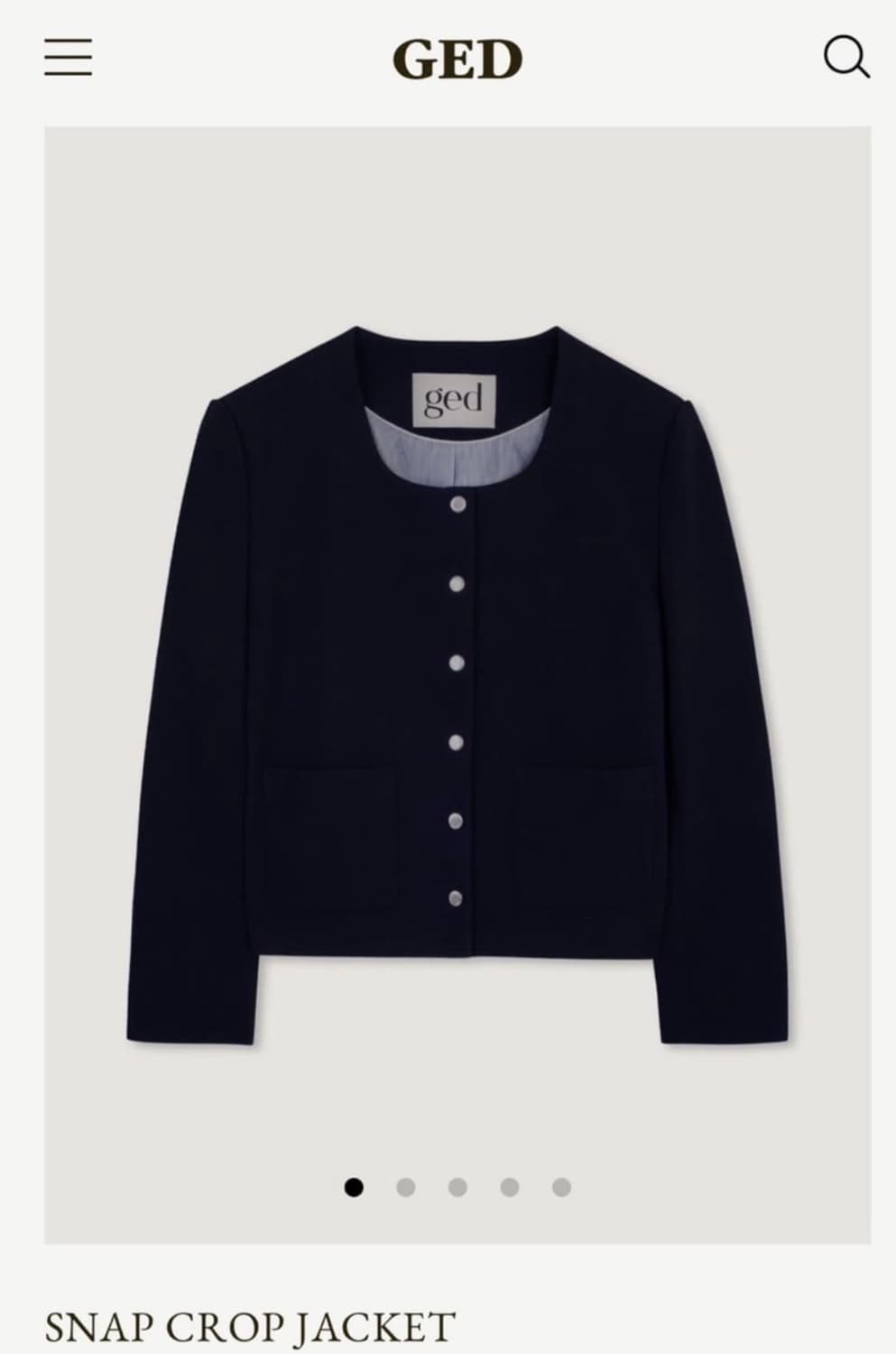GED 게드 스냅 버튼 트위드 자켓 상품이미지6