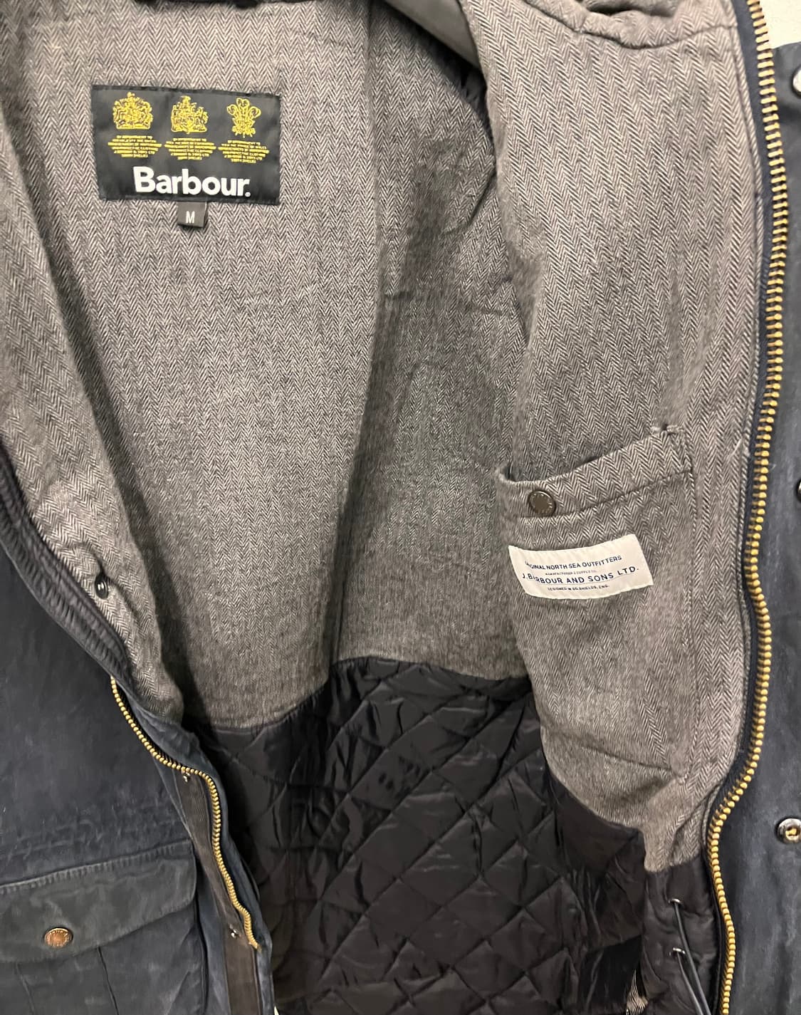 바버 왁스 자켓 네이비 M 상품이미지2