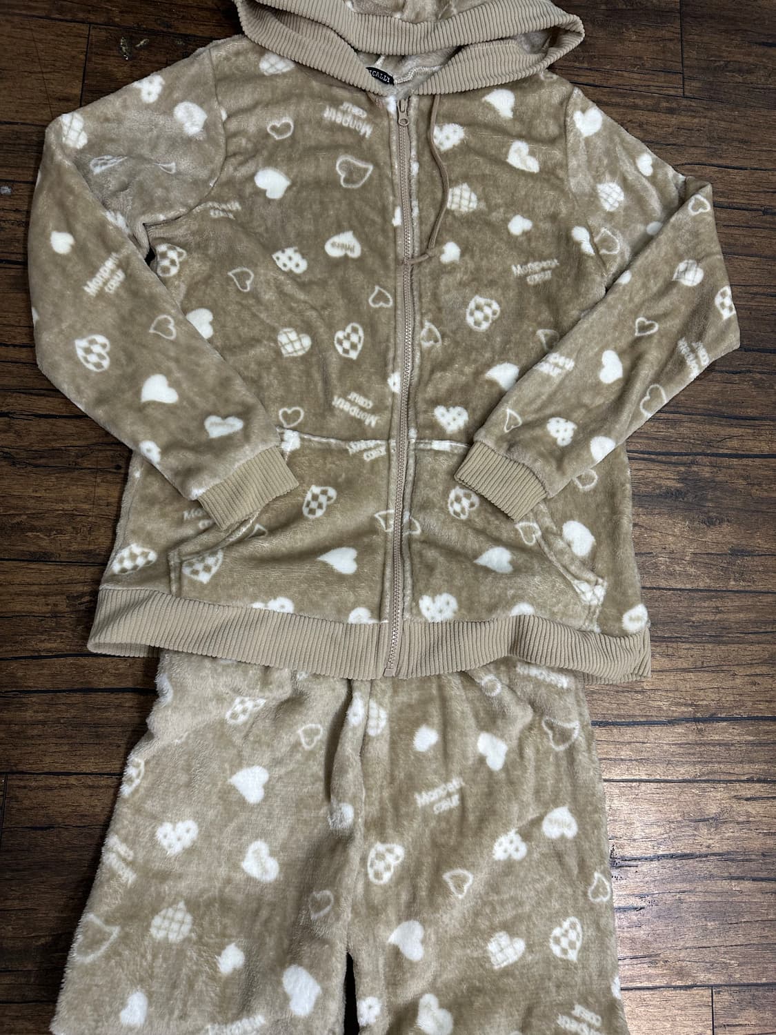 몽땅구름 하트 후리스 잠옷 세트 M~L 새제품 상품이미지2