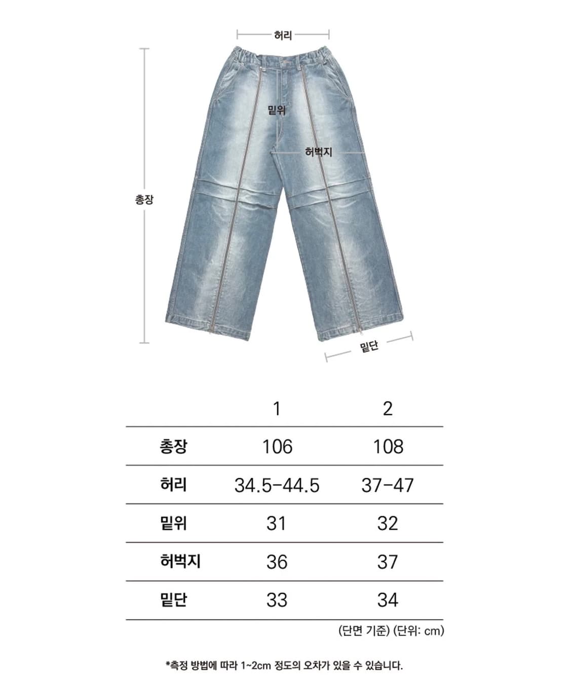[이우가마카라스] Long Zipper Denim Pants 데님팬츠 상품이미지2
