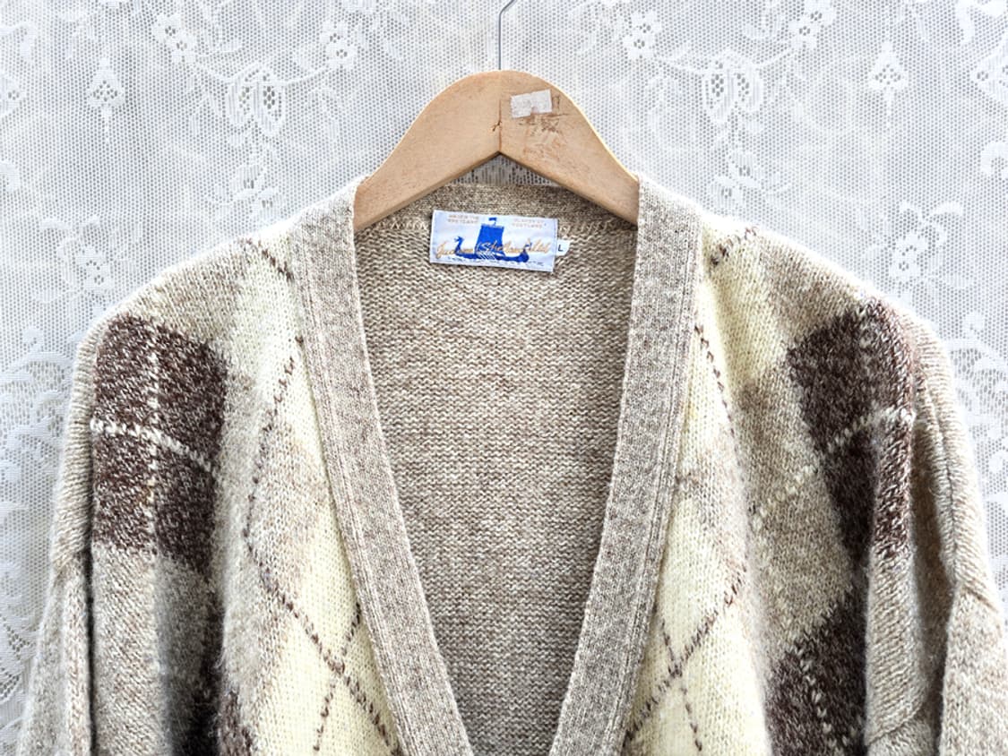 90s 아가일 셔틀랜드 울 100% 영국산 상품이미지2