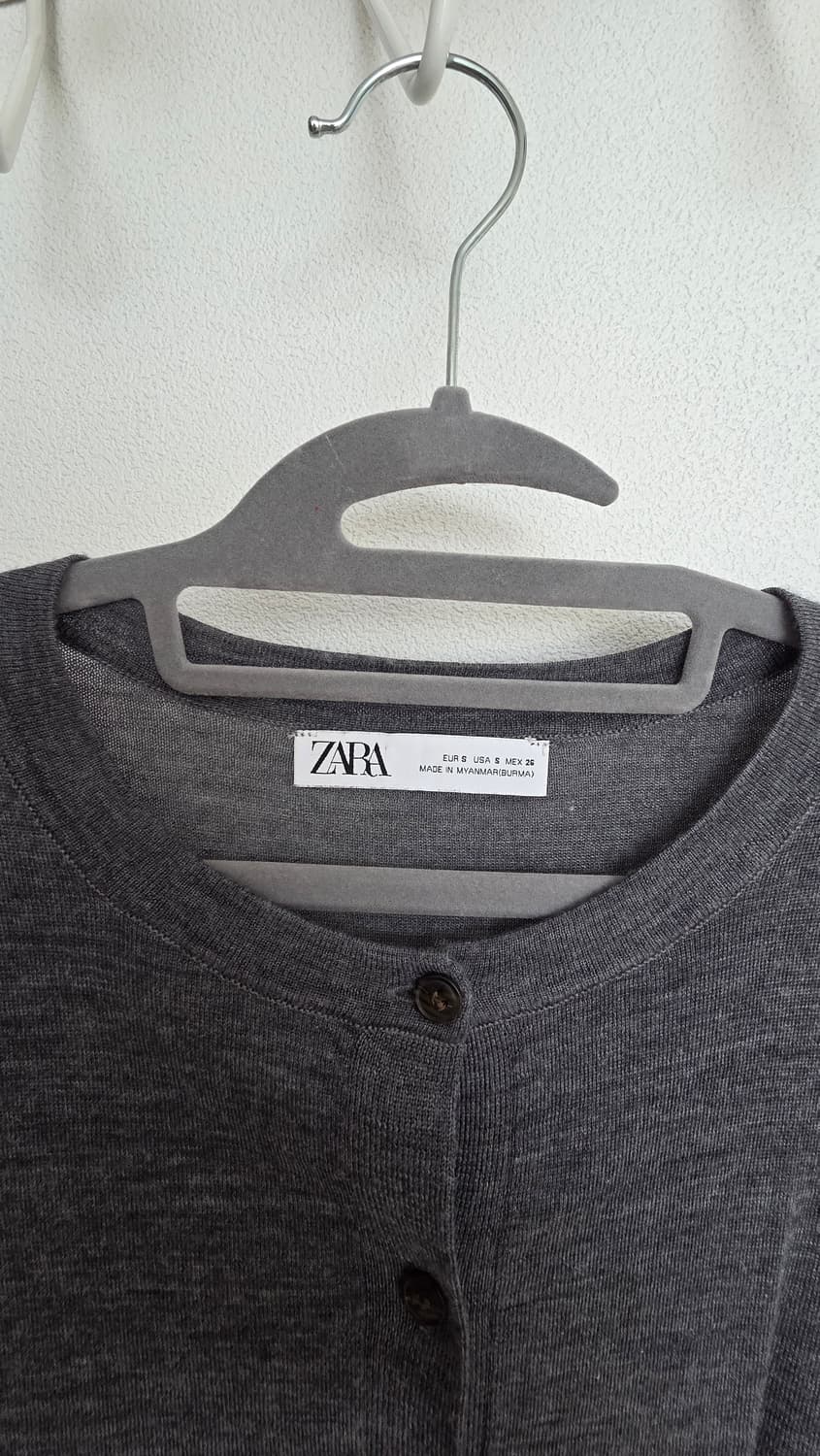 (새제품) ZARA 그레이 가디건 S 상품이미지3