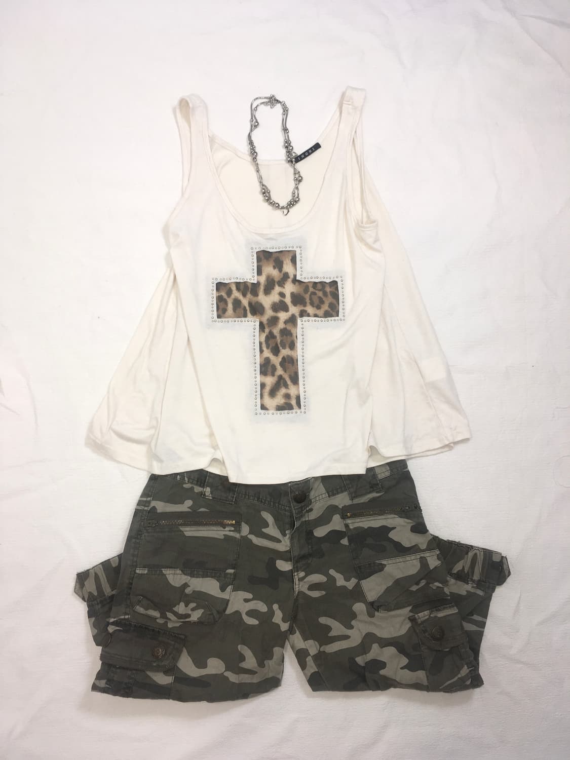 jpn vintage y2k cross stud sleeveless 상품이미지4