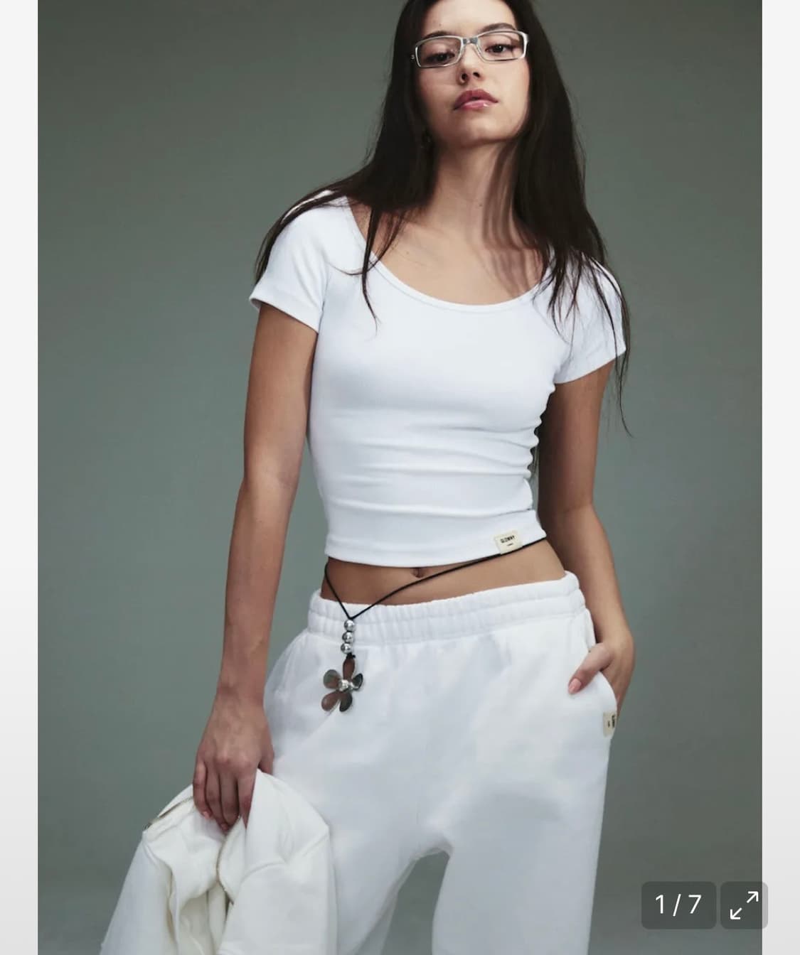 글로니 G CLASSIC RIP TEE/ TANK 화이트 상품이미지1