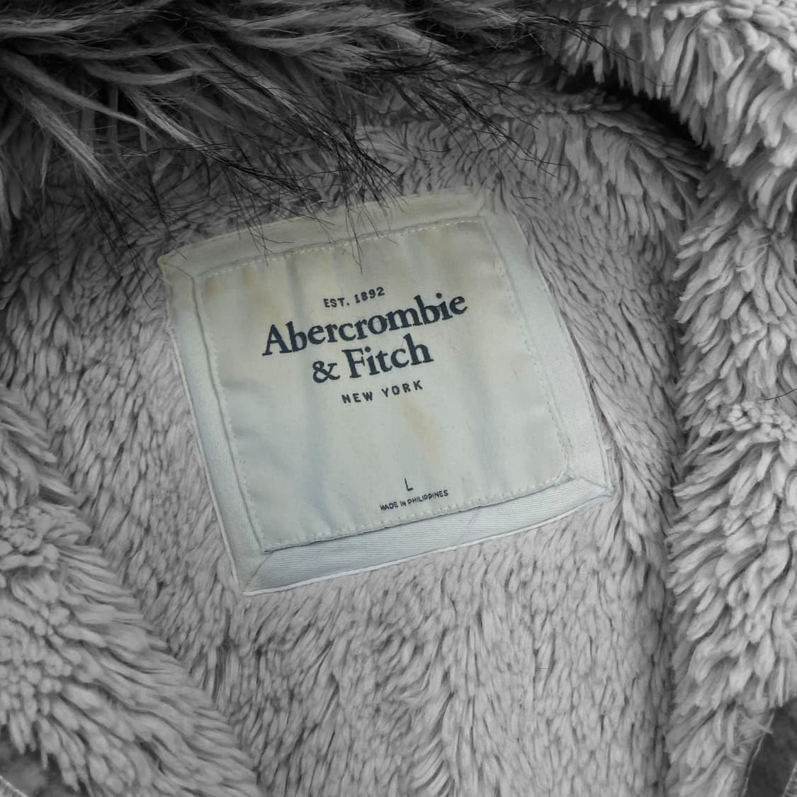 아베크롬비 스펠 로고 울프죠 후드퍼 집업 네이비 상품이미지4