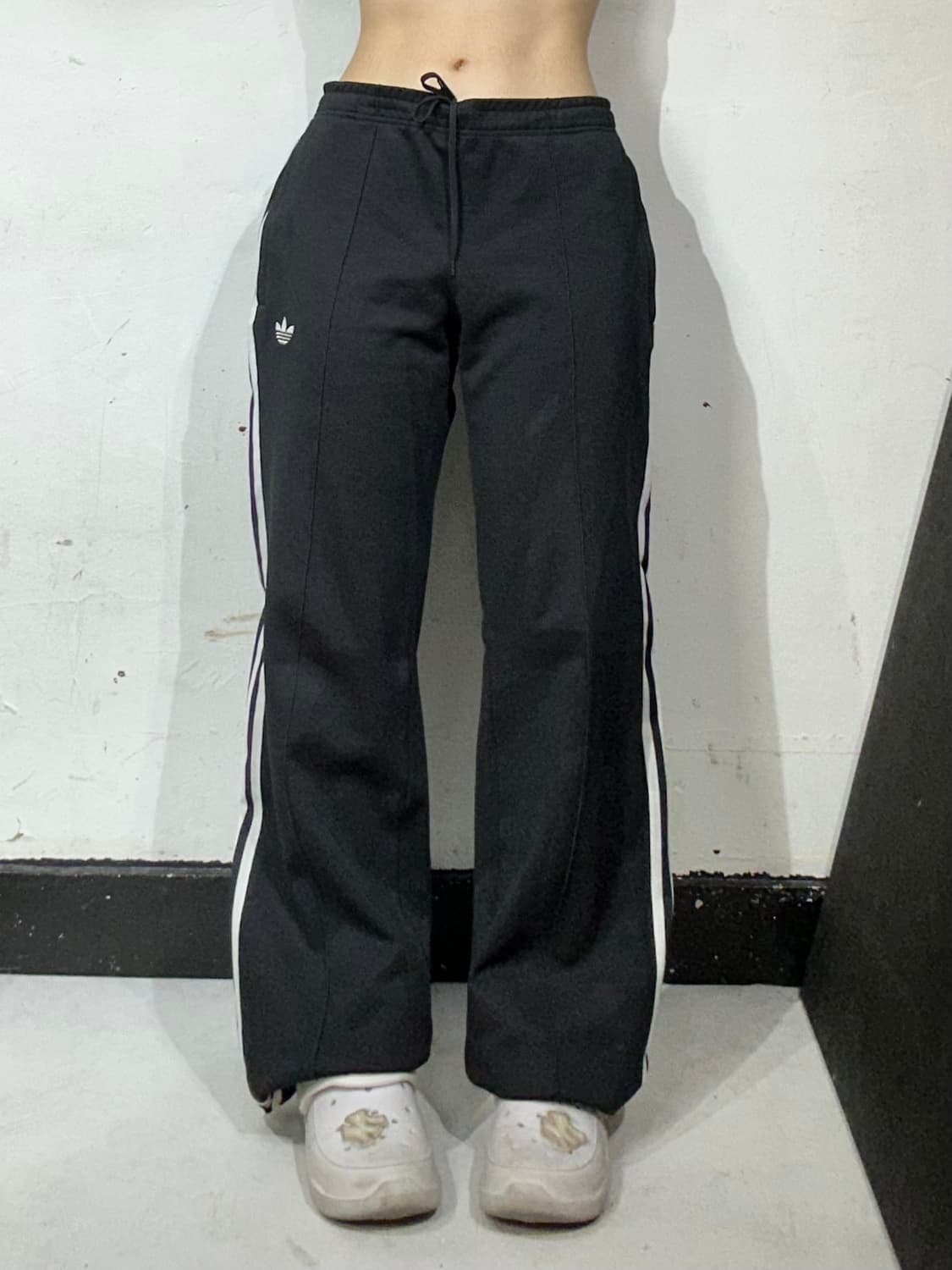 90s 아디다스 블랙 대대장 와이드 파이어버드 팬츠 추리닝 바지 100 상품이미지2