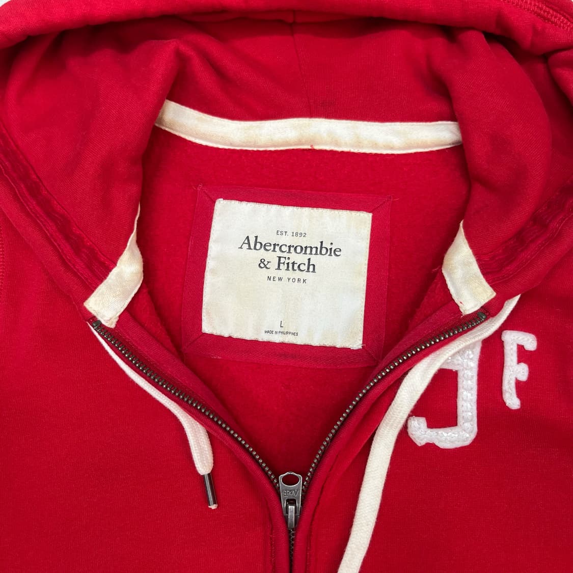 Abercrombie red hood zip-up 상품이미지5