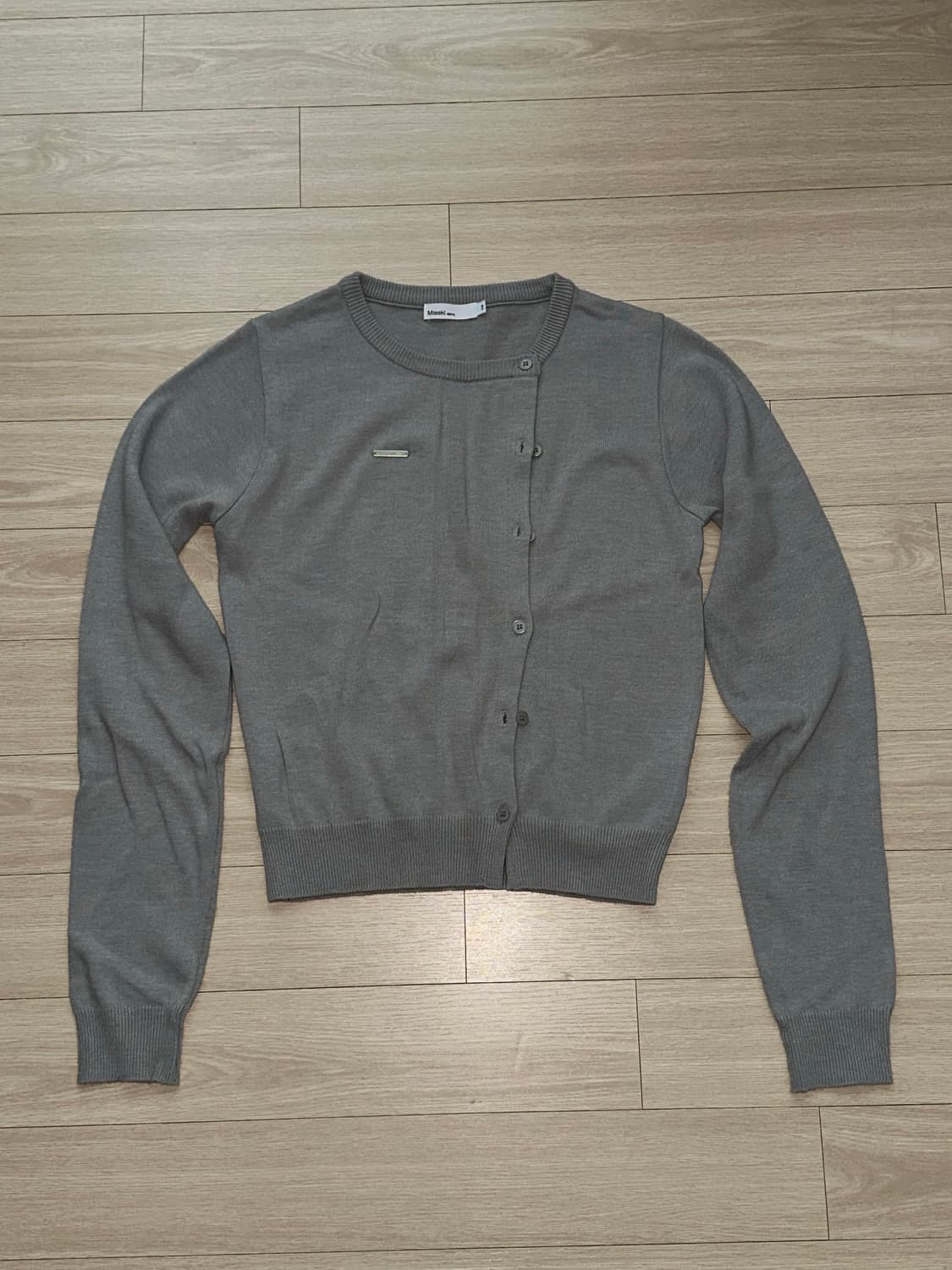 미세키서울 Unbalanced knit cardigan 가디건 상품이미지2