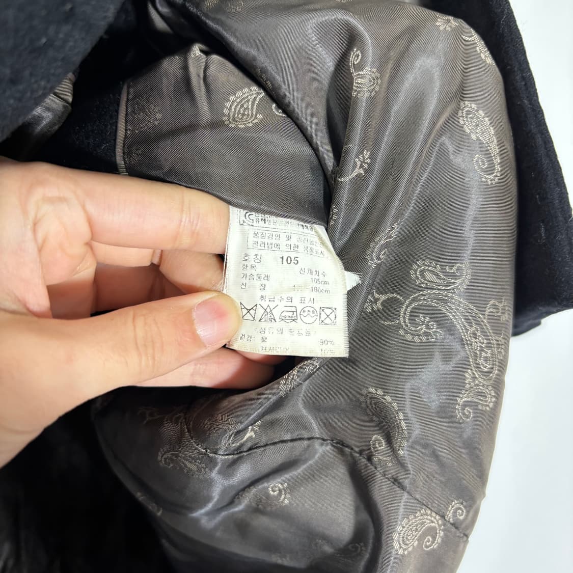 105 런던포그 블랙 캐시미어혼방 발마칸코트 상품이미지5