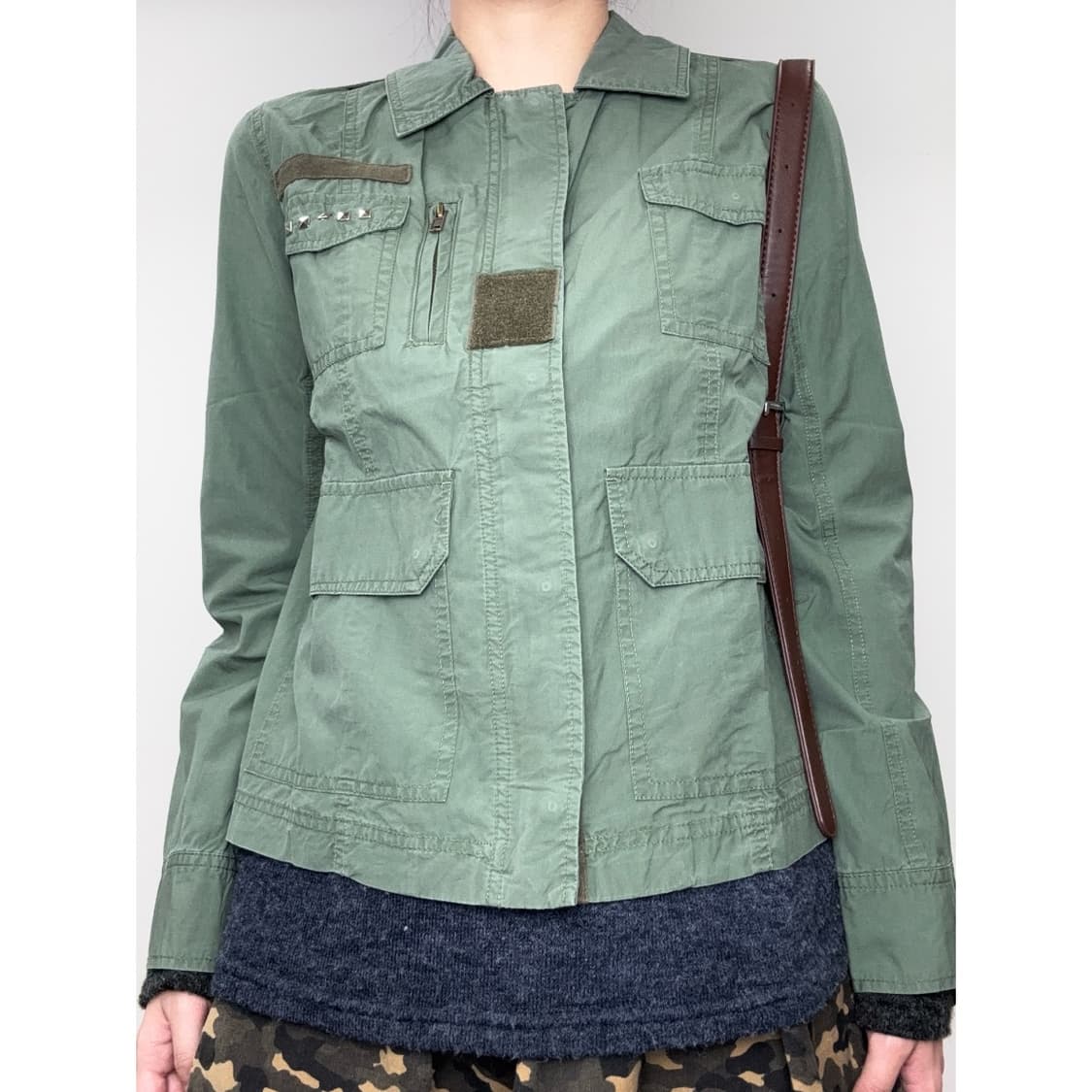 빈티지 카키 투웨이 필드 자켓 y2k 상품이미지5