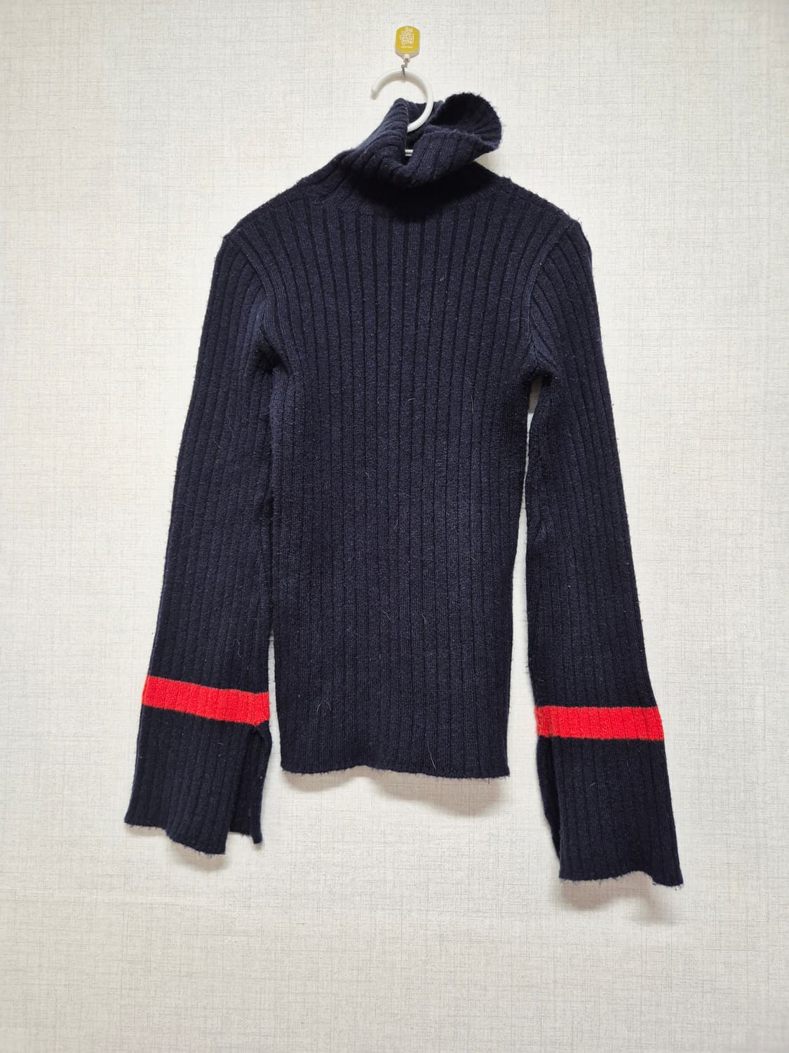 네이비 골지 터틀넥 니트 상품이미지2