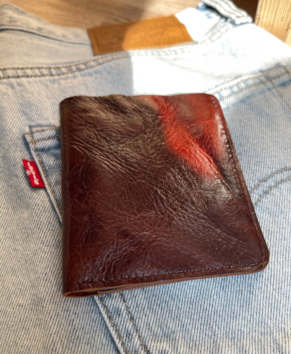 브라운 태닝가죽지갑 상품이미지3