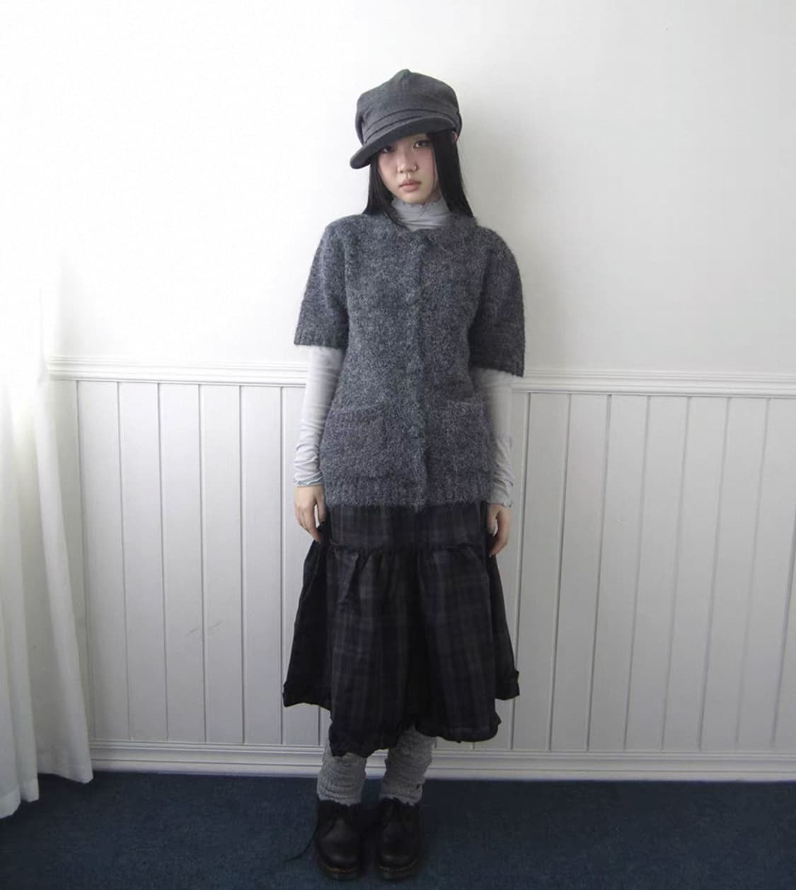 Ang projet 차콜 반팔 니트 상품이미지2