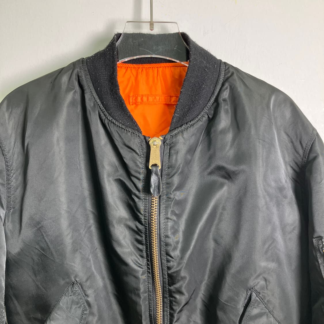 알파인더스트리 블랙 ma-1 항공 점퍼 L 상품이미지4