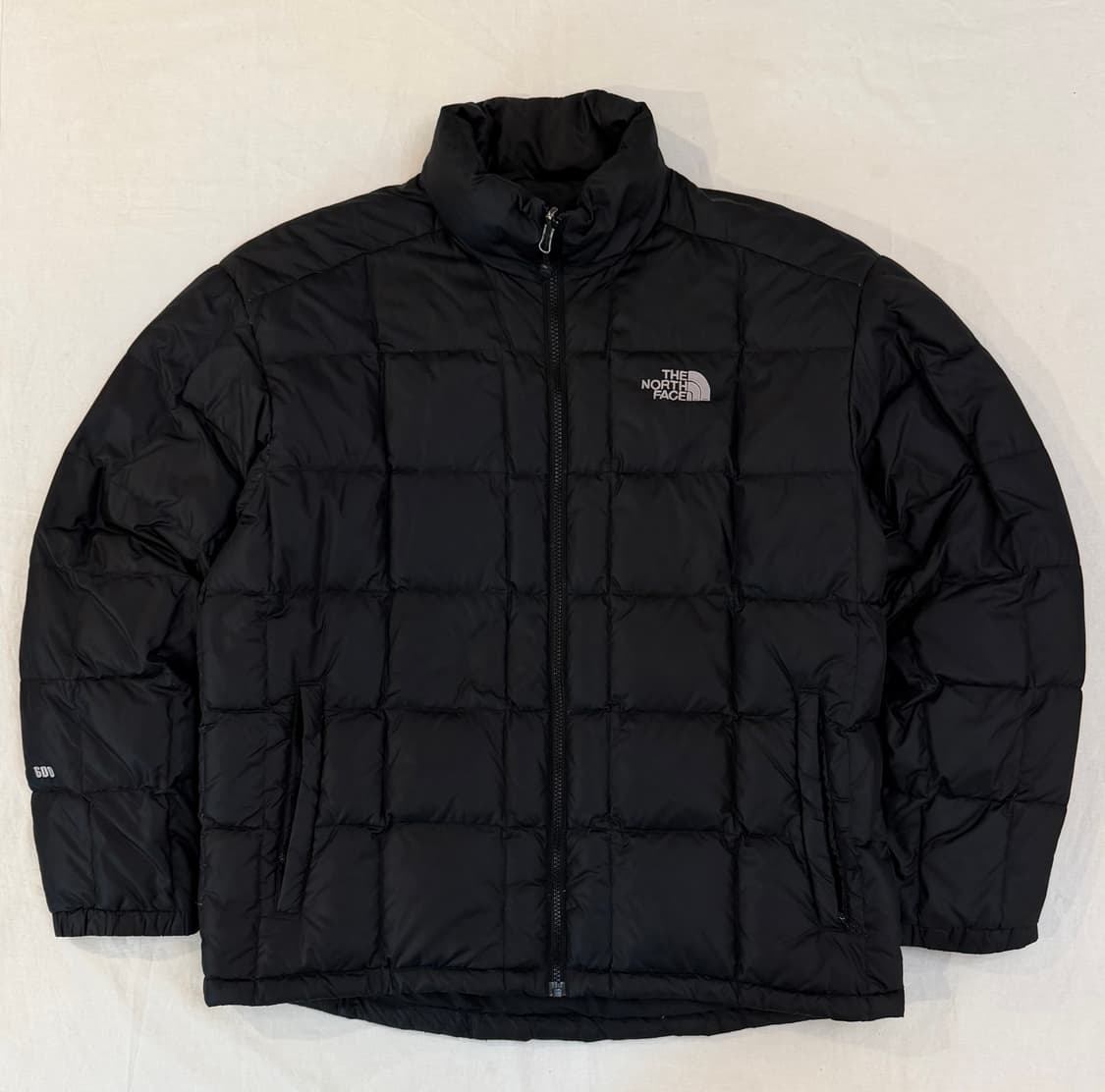 희귀) 노스페이스 바둑판 600필 구스다운 경량패딩 블랙 상품이미지1
