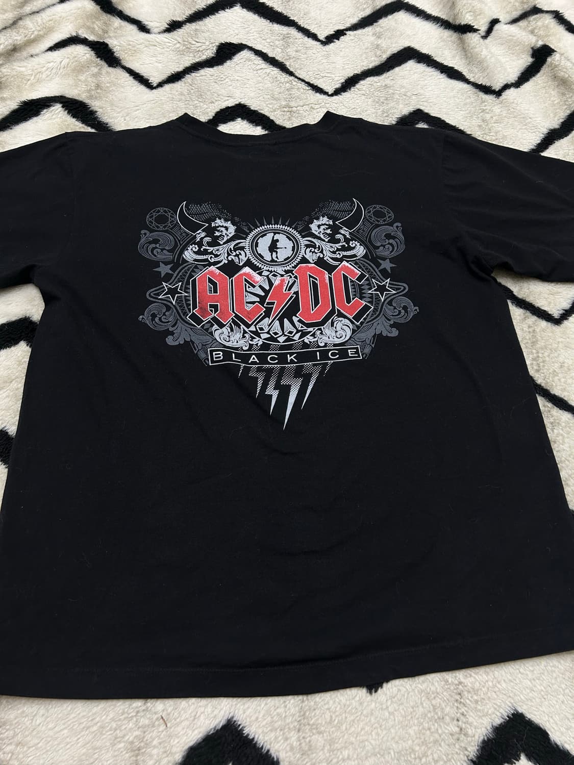 [XL]AC/DC 락 반팔 티/블랙 상품이미지3