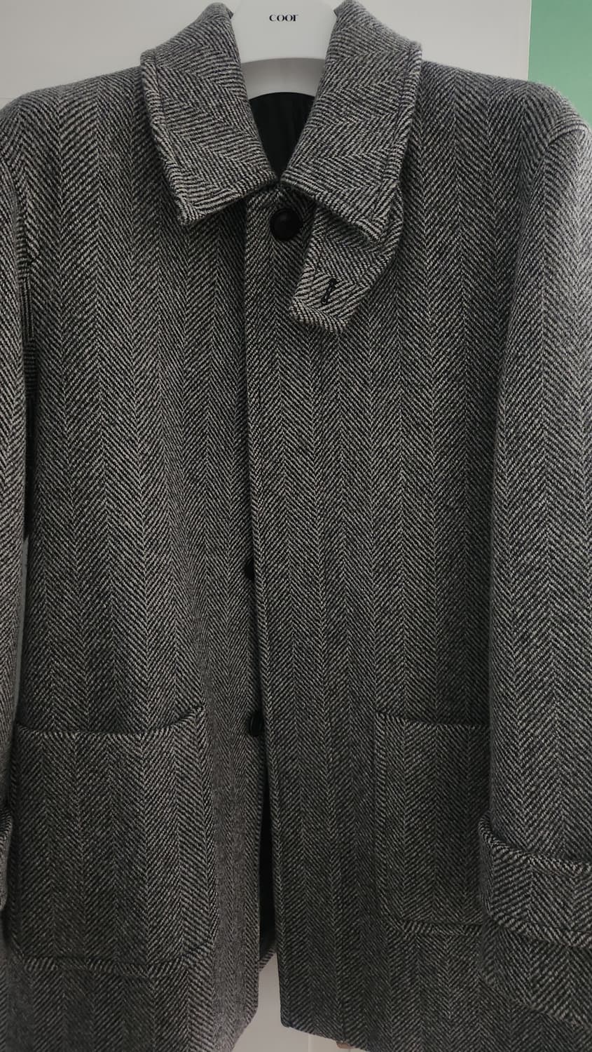 쿠어 해링본 하프 코트 상품이미지2