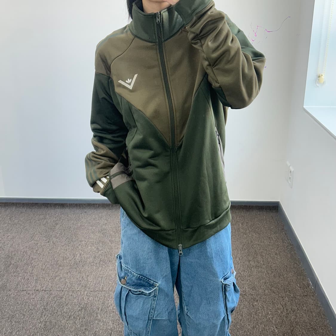 Adidas 아디다스 2-way 카키 배색 져지  상품이미지2