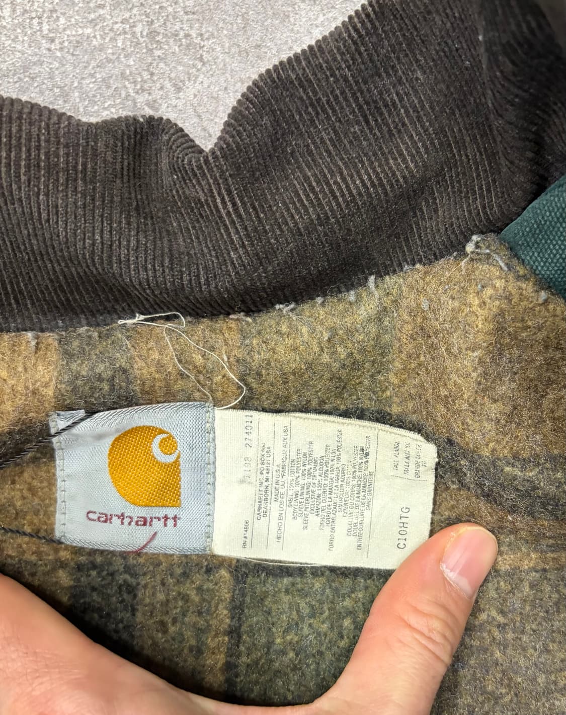 90s 칼하트 헌터그린 초어자켓 htg 상품이미지10