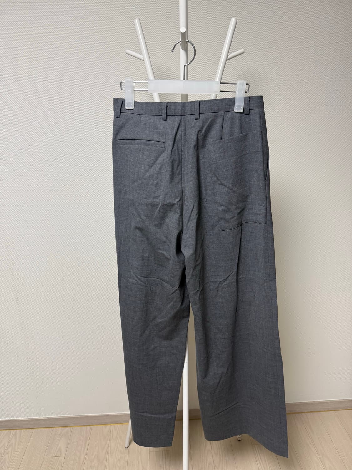 파사드패턴 썸머울 와이드 팬츠_charcoal 상품이미지6