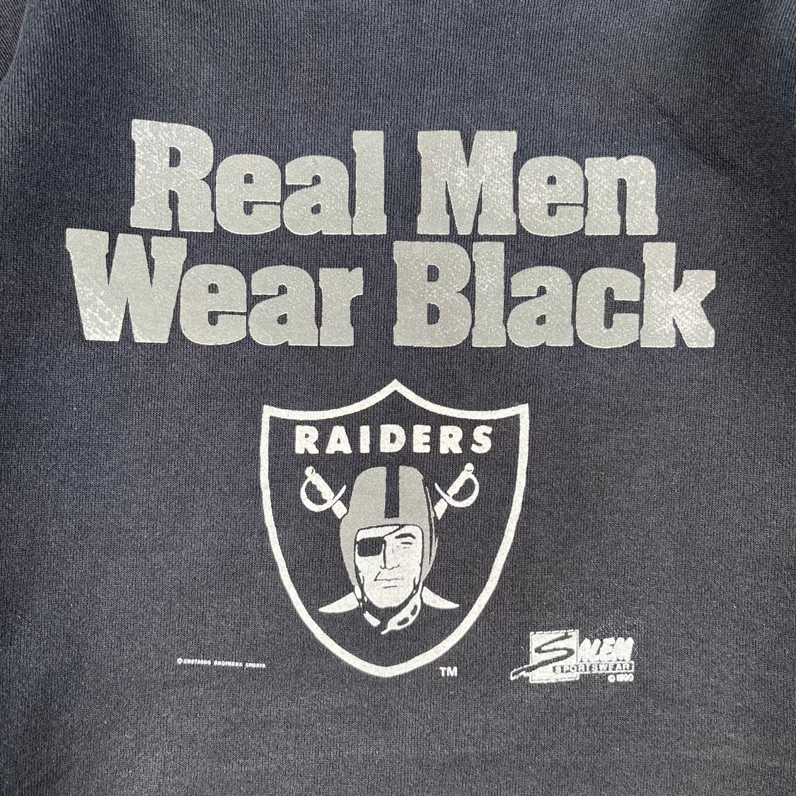 빈티지 살렘 레이더스 리얼 맨 웨어 블랙 스웻셔츠 상품이미지5
