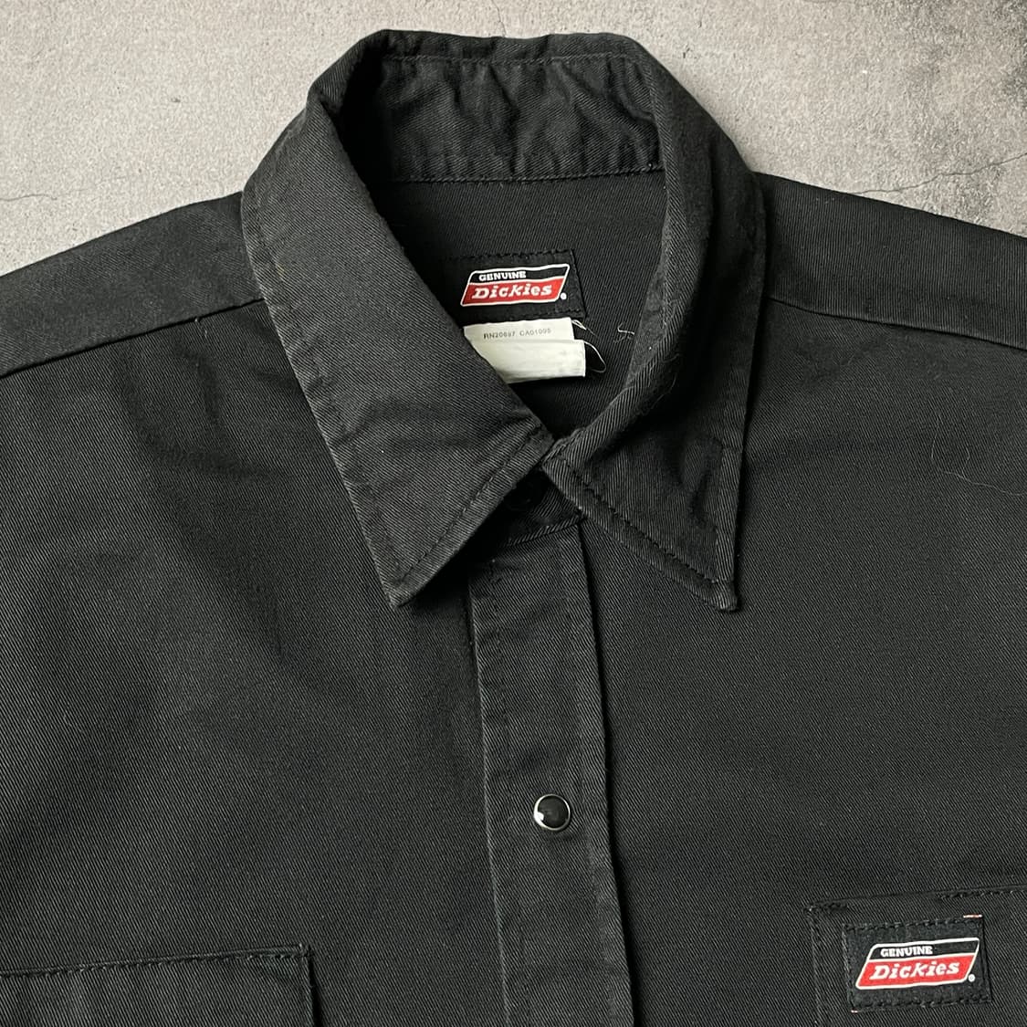 DICKIES 디키즈 빈티지 블랙 스냅버튼 워크 셔츠 A00863 상품이미지2