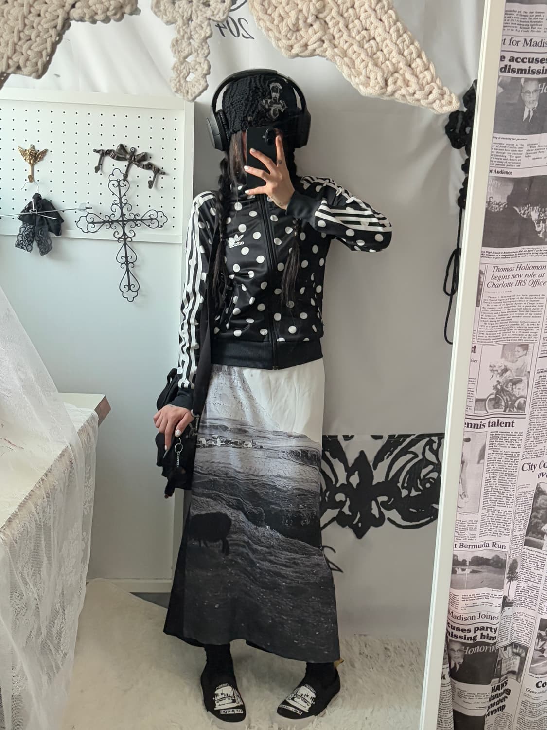 sheep-printed long skirt 상품이미지3