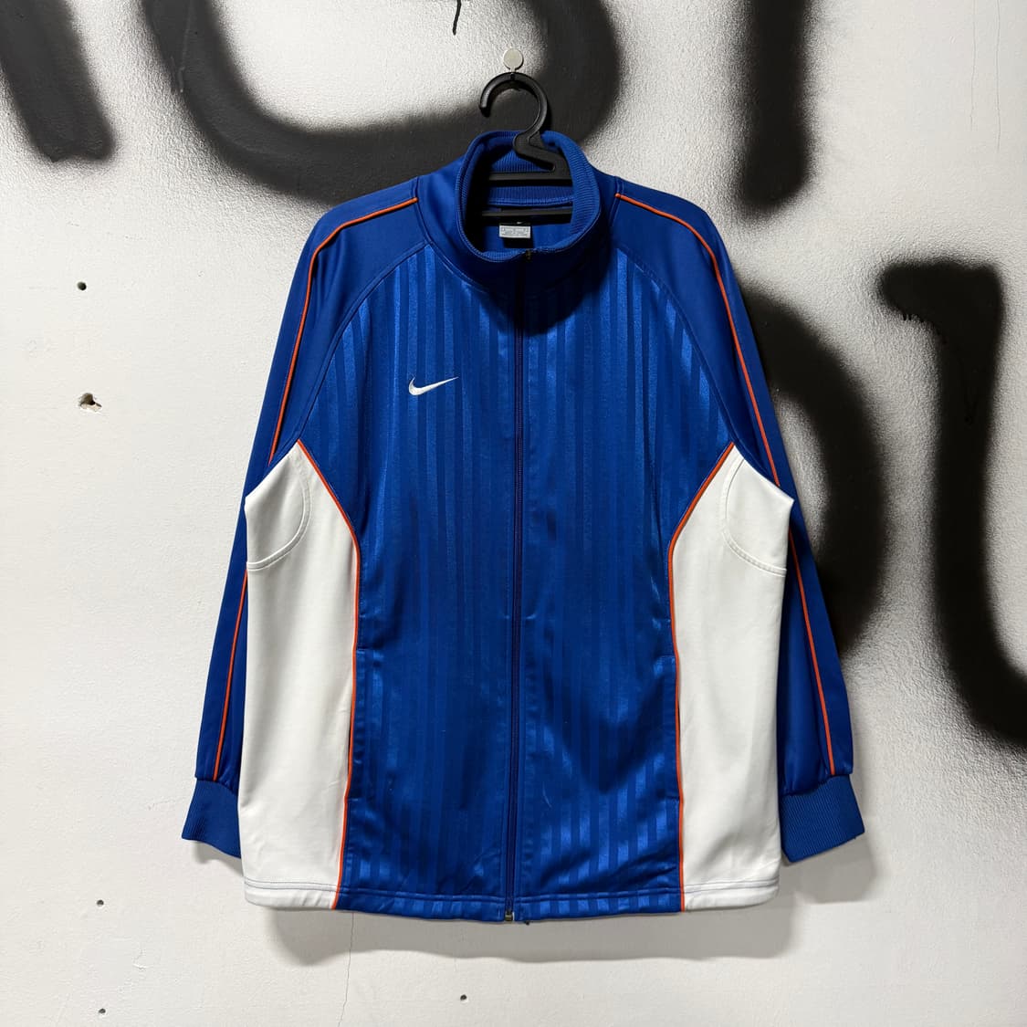 나이키 올드스쿨 스트라이프 배색 빅 스우시 집업 져지 자켓 상품이미지1