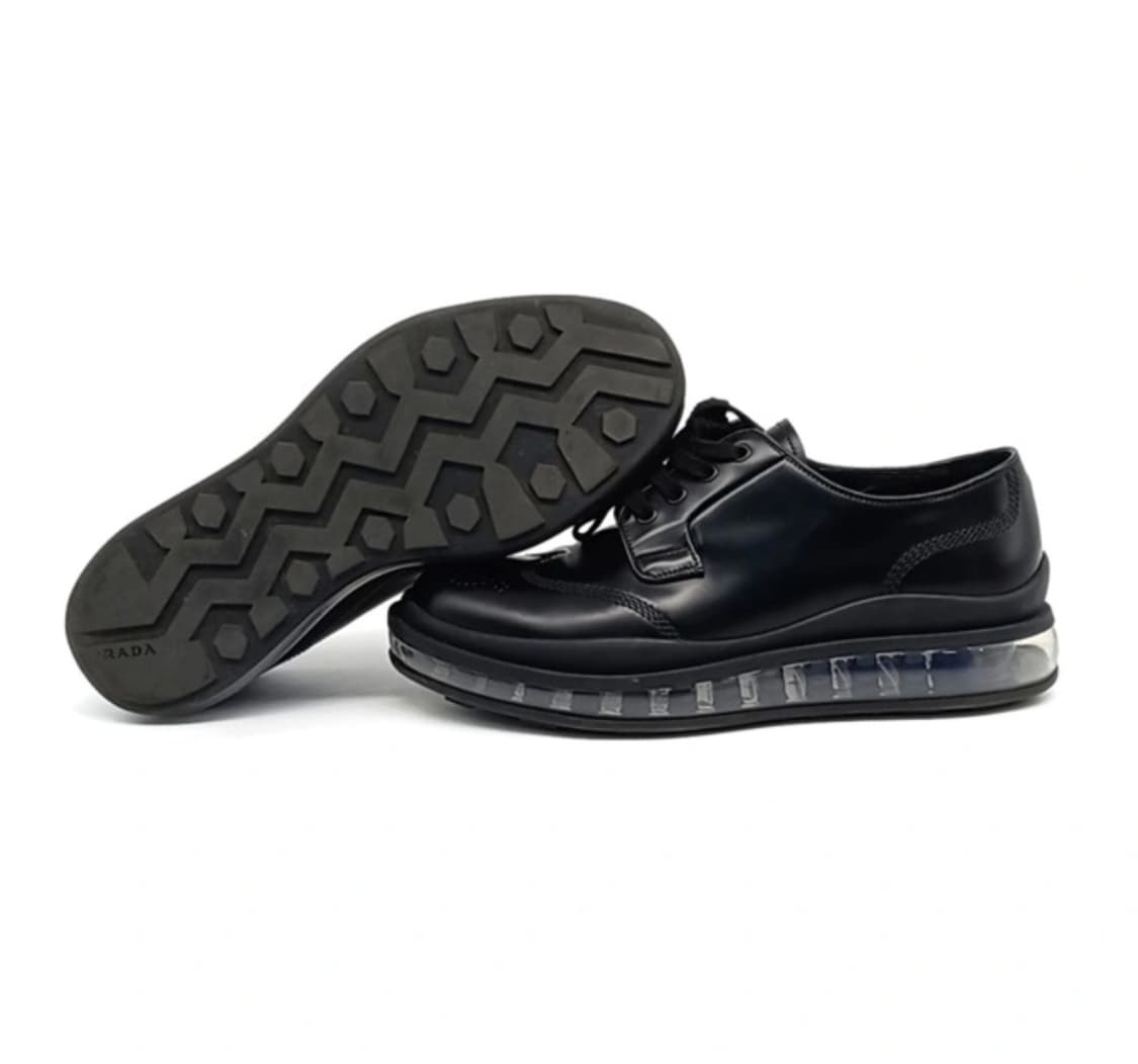 프라다 더비 슈즈 블랙  (남자270)사이즈 상품이미지4