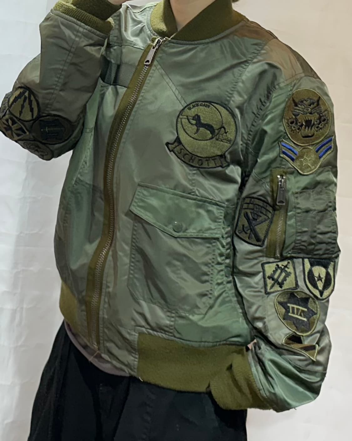 쇼트 미공군 밀리터리 패치워크 ma-1 항공 자켓 상품이미지1