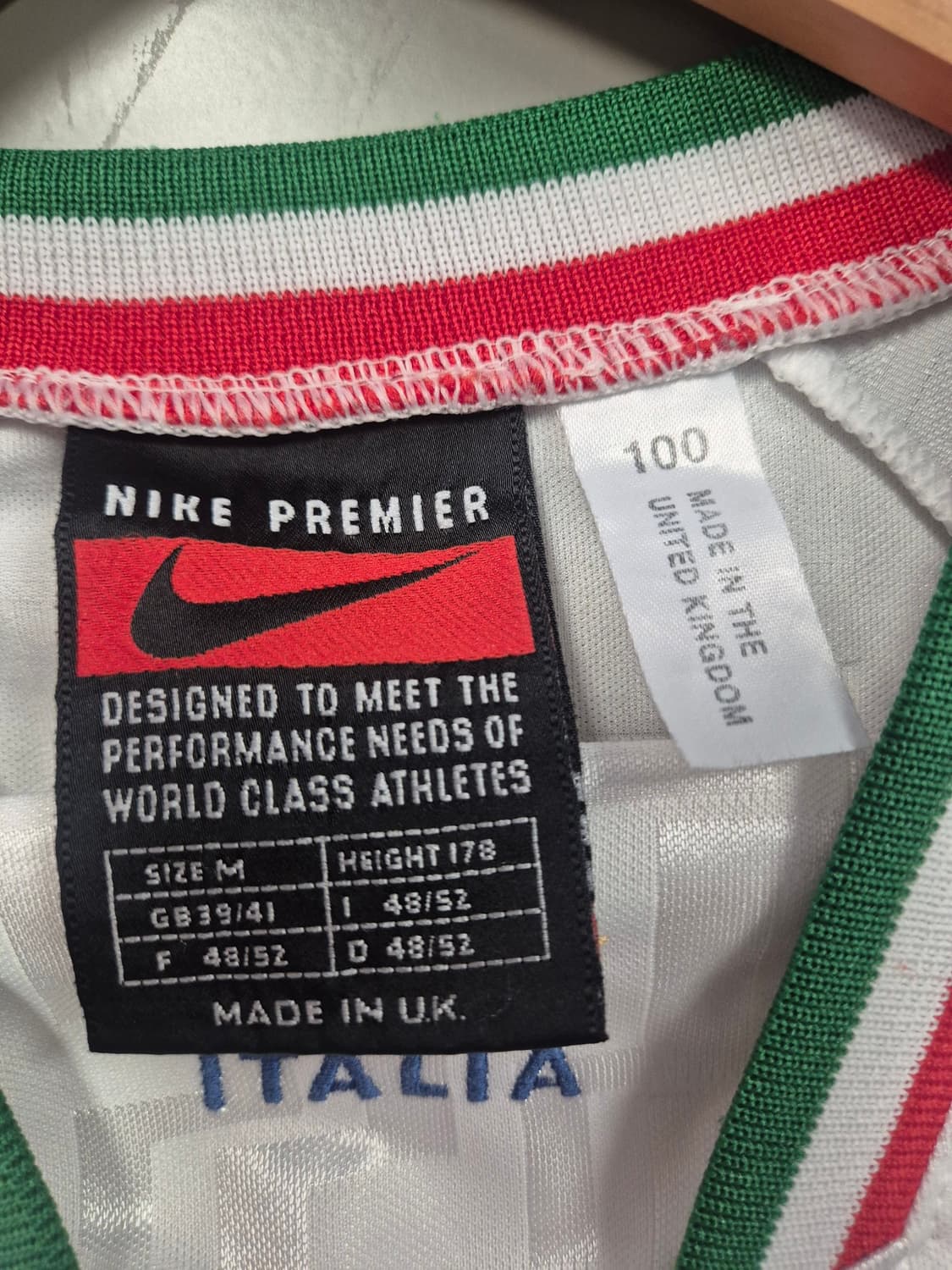 Nike 나이키 96-97 이태리 국대 트레이닝 셔츠 유니폼 상품이미지3