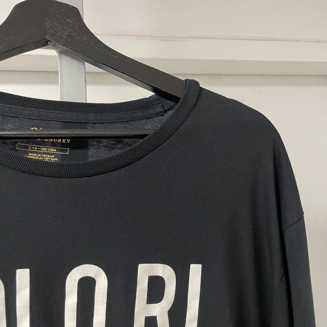 폴로 랄프로렌 로고 긴팔 티셔츠 블랙 L 상품이미지4