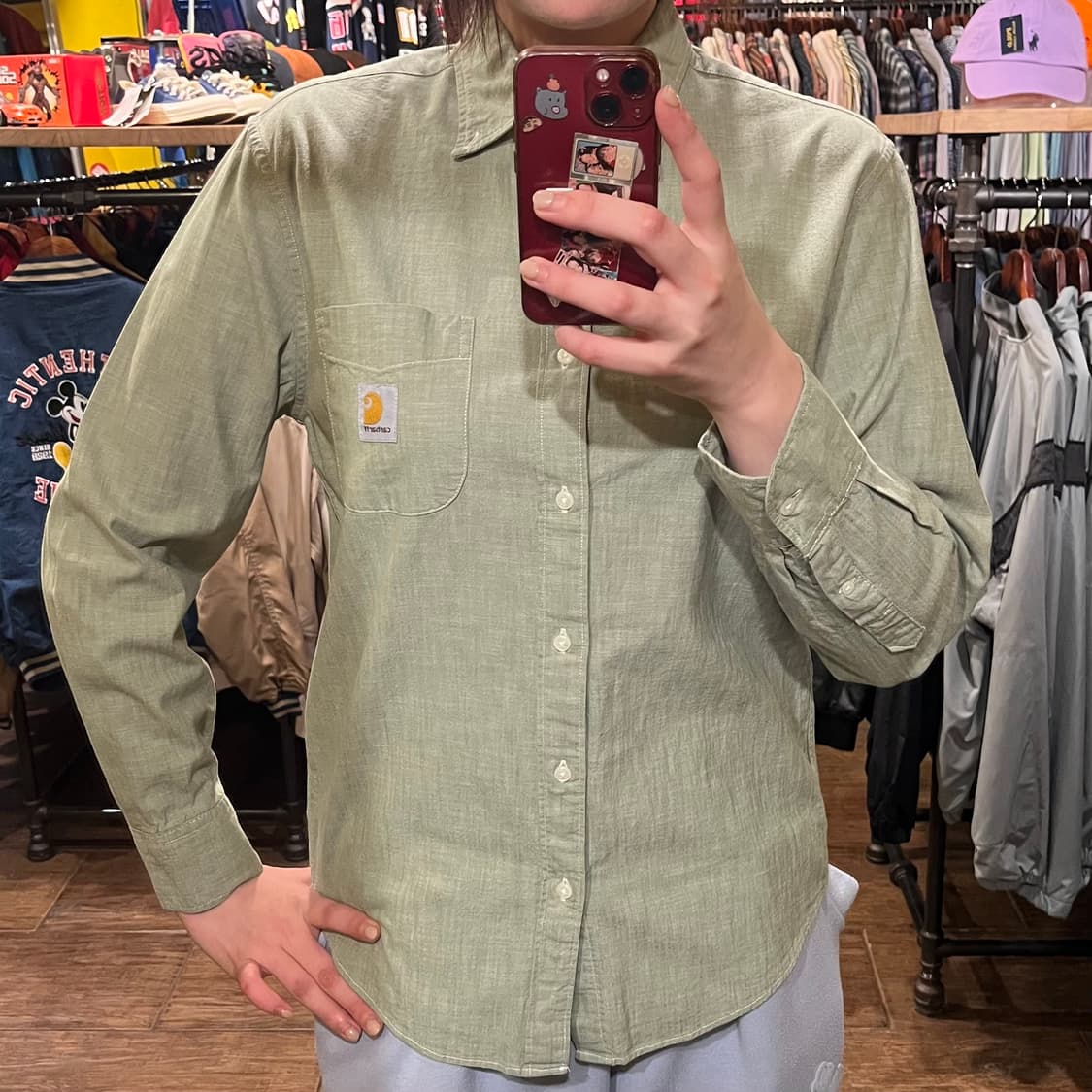 [HI] 칼하트 셔츠 카키 상품이미지1