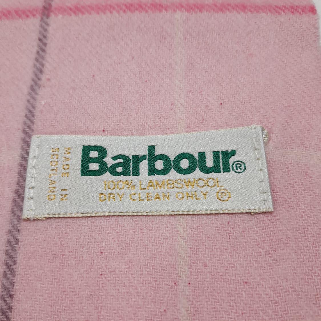 MX648 바버 90s 스코틀랜드판 램스울 윈도우페인 핑크 머플러 목도 상품이미지5