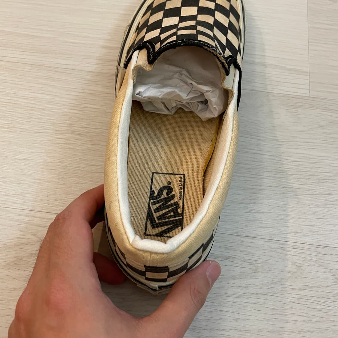 90s Vans 반스 체커보드 슬립온 데드스탁 상품이미지9