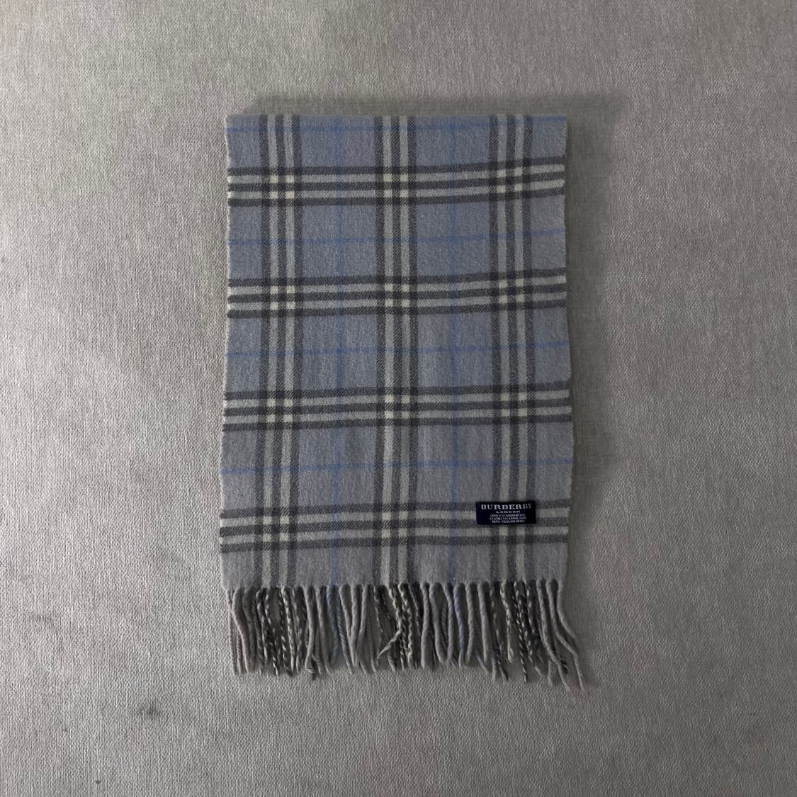 버버리 노바체크 캐시미어 스마이블루 머플러  상품이미지2