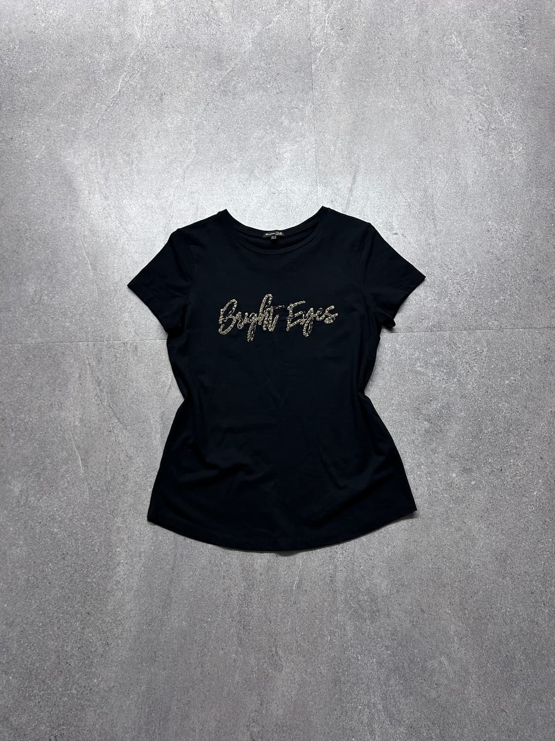 마시모 두띠 3D 세퀸 레터링 티셔츠 상품이미지3