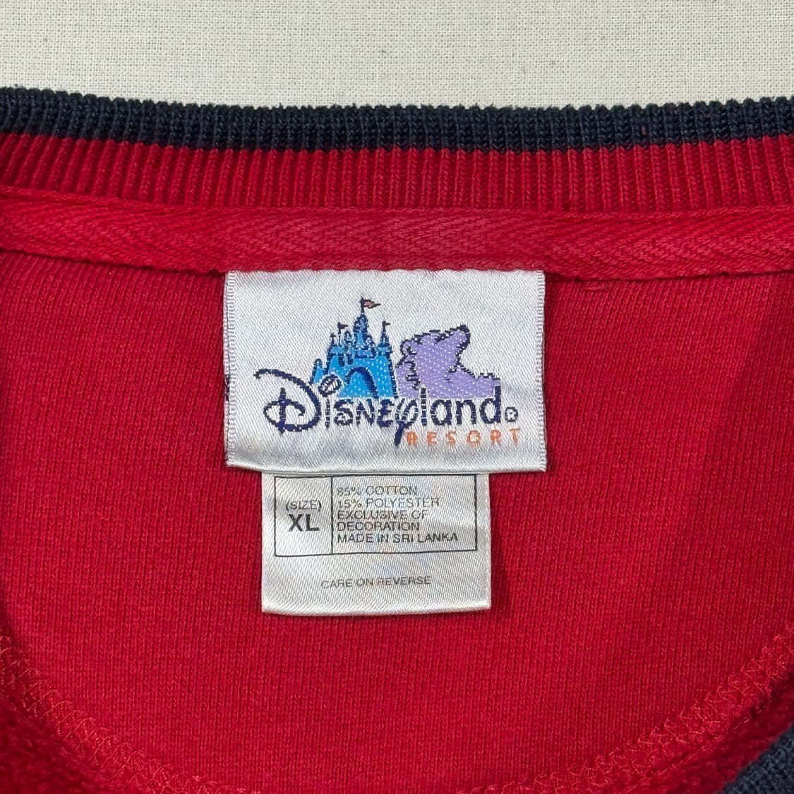 XL) 디즈니랜드 미키마우스 레드 맨투맨 티셔츠 상품이미지6