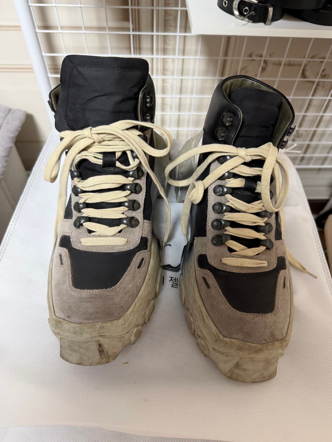 [41] 릭 오웬스 19F/W 래리 트랙터솔 스니커즈 (스프레이 커스텀  상품이미지2