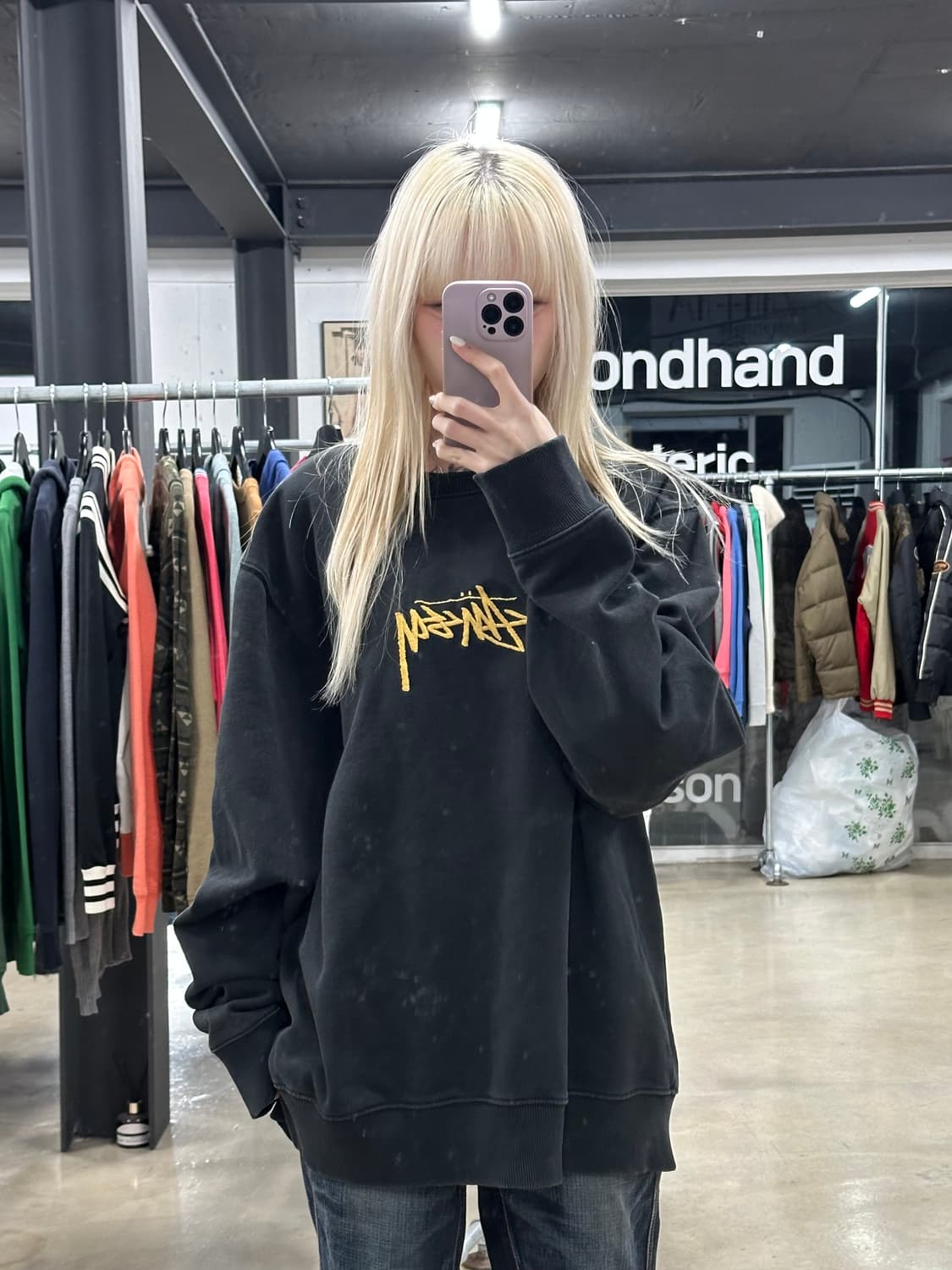 스투시 로고 맨투맨 상품이미지1