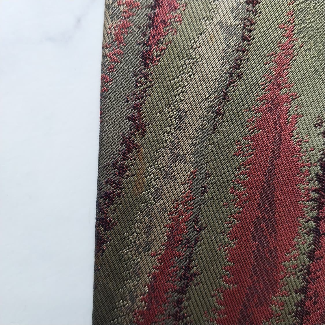 입생로랑 실크 그린 믹스 패턴 넥타이 9.5cm A등급 K2292 상품이미지9