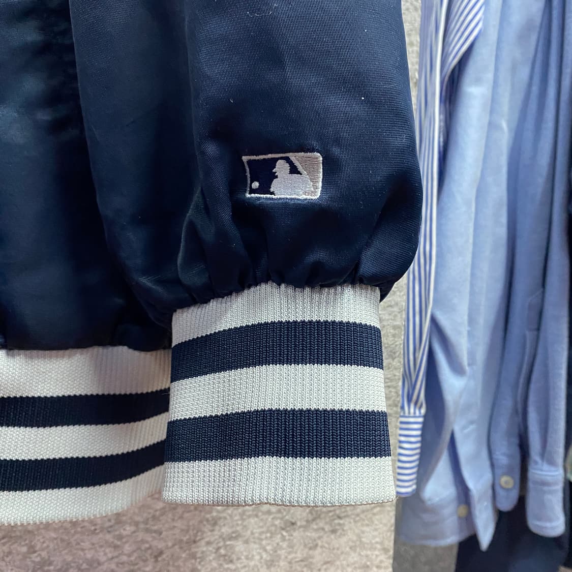 MLB 시카고 컵스 백로고 네이비 패치워커 바시티 자켓 B3904 상품이미지3