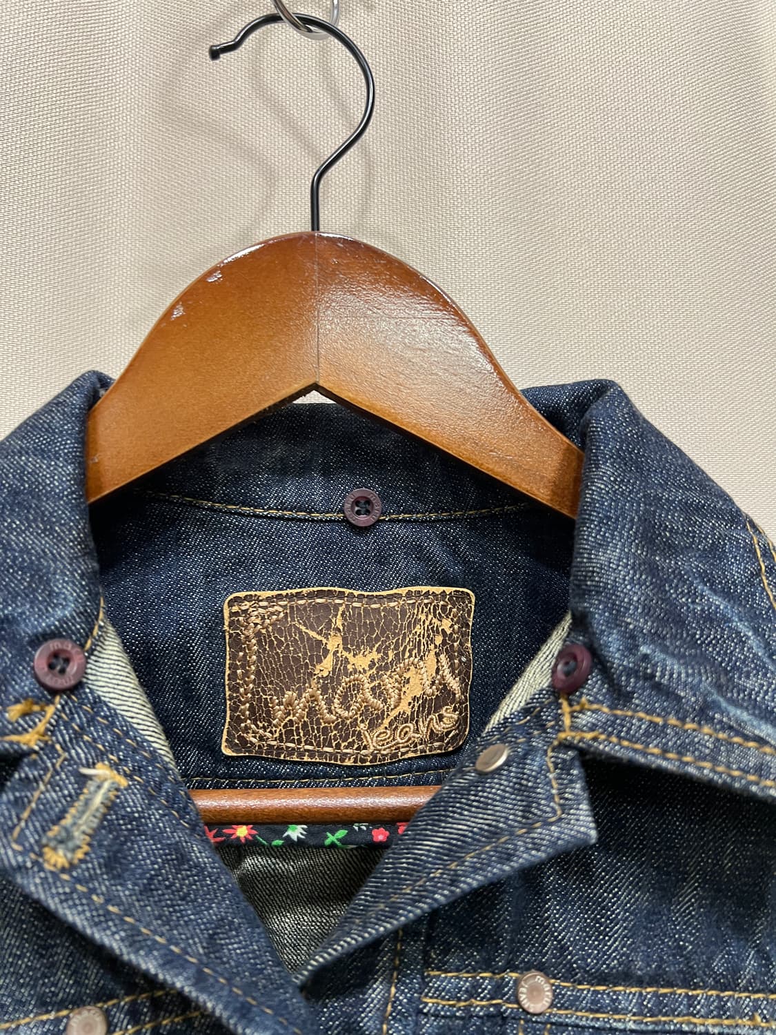 Marv 여성 빈티지 진청 데님 트러커 자켓  상품이미지4