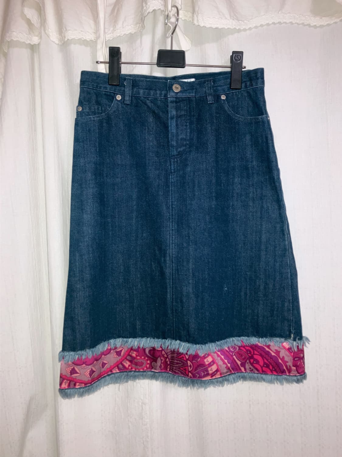 Jil stuart denim skirt 에스닉 페이즐리 히피 데님스커트 상품이미지1