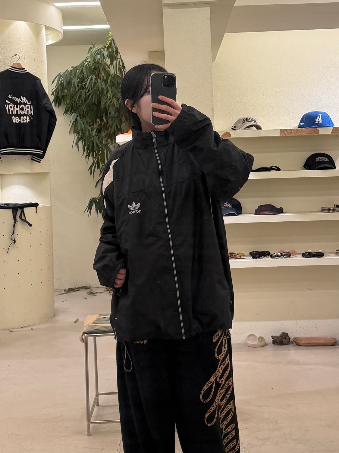 90s 아디다스 올드스쿨 박시핏 배색 바람막이 U304 상품이미지1