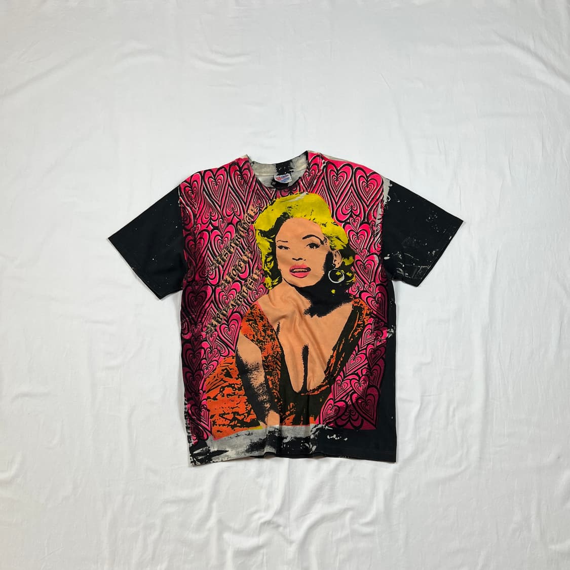 90‘s 마릴린먼로 marilyn monroe 올프린트 반팔티 상품이미지1