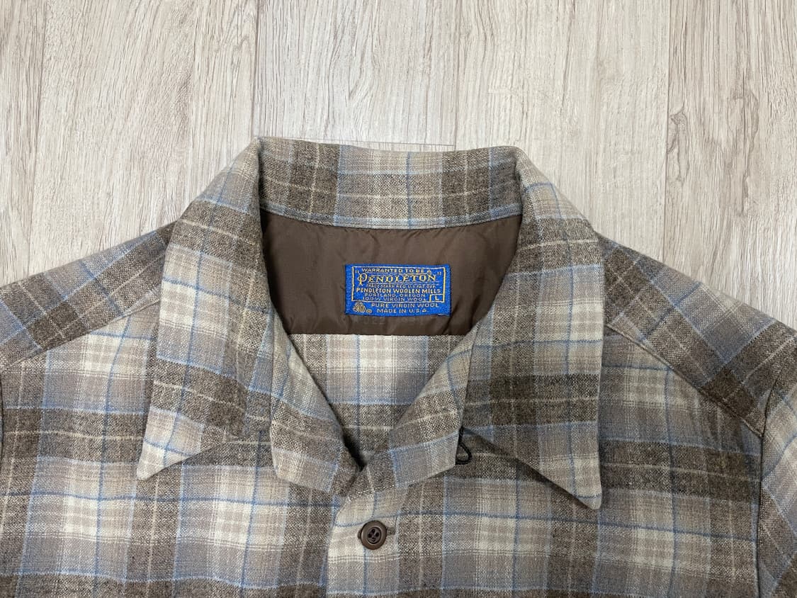 95) 70's 펜들턴 체크 울 보드셔츠(미국제)RRL&LVC&폴로 상품이미지4